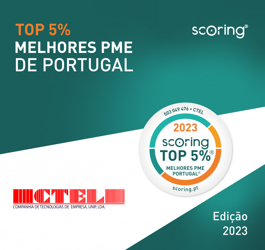 CTEL certified as one of the TOP 5% best SME's in Portugal